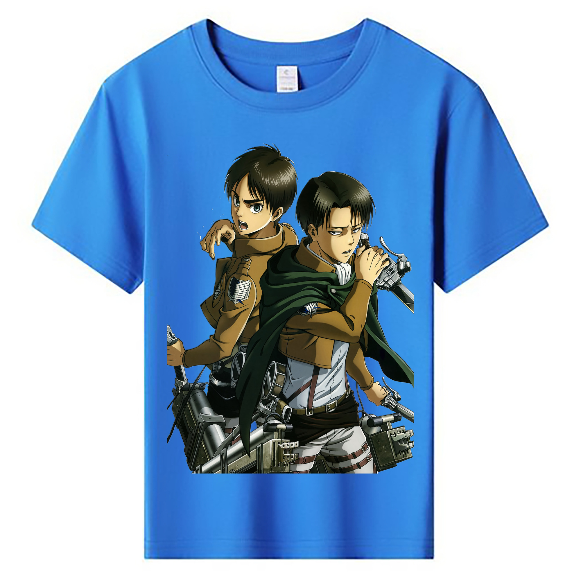 （画像用） 進撃の巨人 リヴァイ·アッカーマン Attack on Titan Levi Ackerman 綿100％キッズTシャツ（フロントプリント）